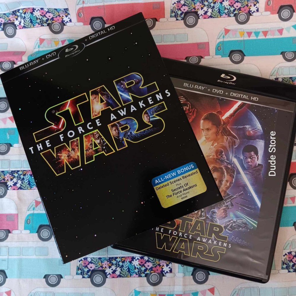 Star Wars: The Force Awakens (Blu-ray + DVD, 2015, 3-Disc Set) - Open Item